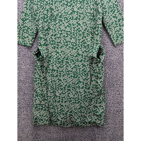 Boden Julianna Ponte Fit and Flare Midi Dress Size 16 Long Polka Dot Modal Green - Picture 7 of 15